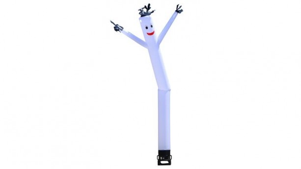 20' White Air Dancer Pylon With Arms