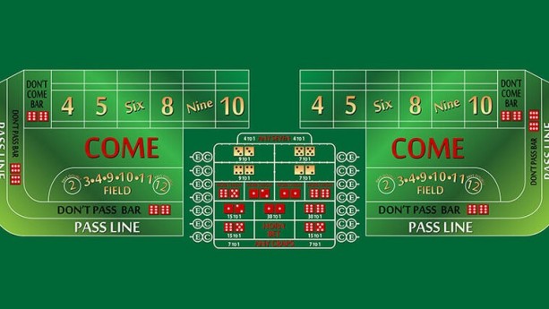 10' Green Craps Casino Game Table Only