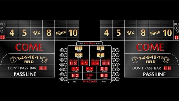 12' Black Craps Casino Game Table Kit
