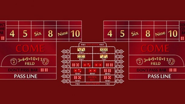12' Burgundy Craps Casino Game Table Kit