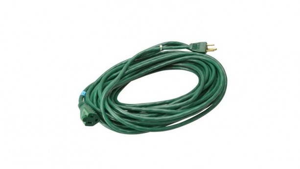 15' Green 14/3 AC Power Cable Rental