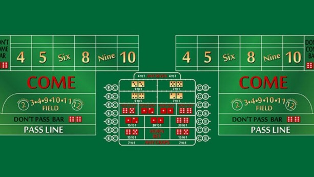12' Green Craps Casino Game Table Only