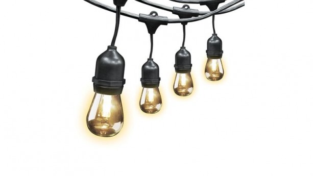 48' Black String Clear C9 LED Light Bulb Feit 72031 Kit