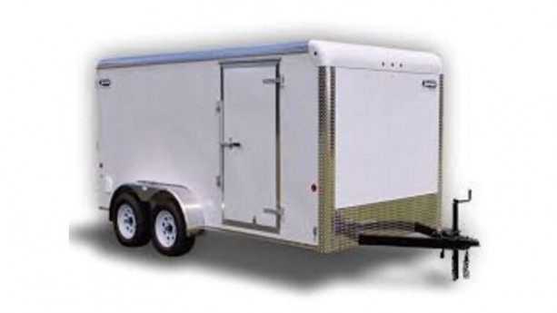 7' W x 14' L x 6' H Enclosed Dual Axle Trailer With Ramp