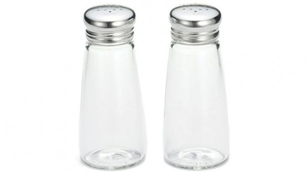 3 oz. Salt/Pepper Shaker Glass, 18-8 Stainless Steel Top Rental