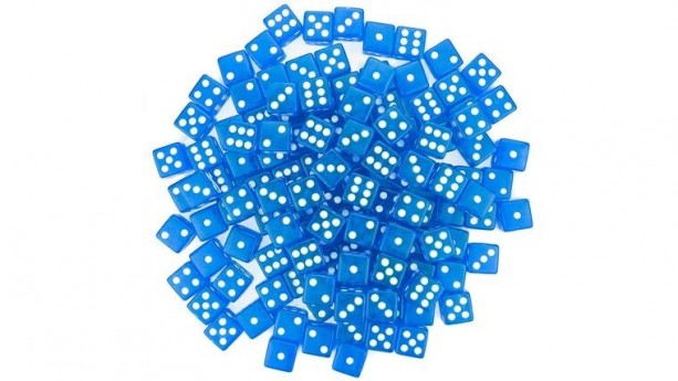16mm Blue Rounded Casino Dice