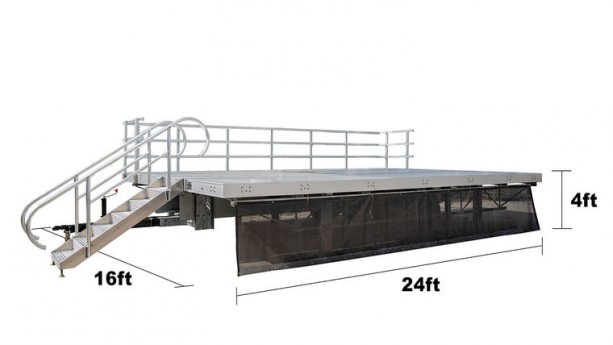 24' x 16' Mobile Elevated Stage Platform Rental