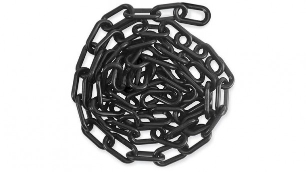 10' Black Plastic Stanchion Chain Rental
