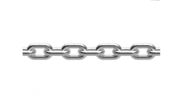 25' Chrome Metal Stanchion Chain
