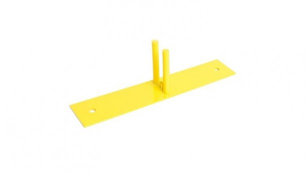 Perimeter Patrol Yellow 23.5 in. L x 4.75 in. W x 6.75 in. H Powder-Coated Steel Ground Base for Temporary Fencing Rental