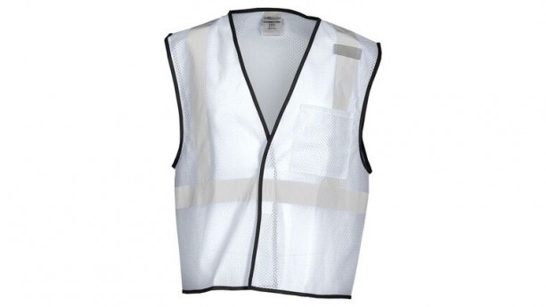 White ML Kishigo B120 Series Economy Enhanced Visibility Mesh Identification Vest