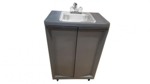 Gray Single-basin Stainless Steel Portable Sink
