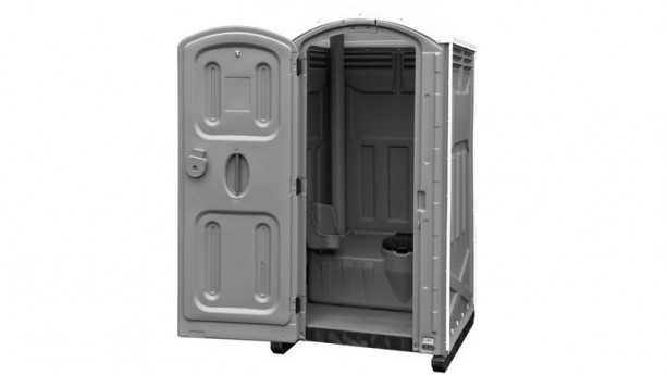 Grey Axxis Ambassador Portable Restroom With In Unit Sink & Urinal Rental