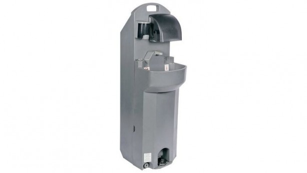 PolyJohn PSW2-1000 HandStand2 Grey 17 Gallon Deep Bowl Mobile Sink Rental