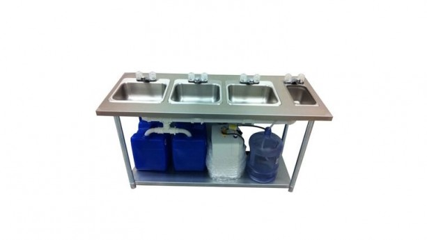 4 Compartment Portable Sink w/ Heater Rental