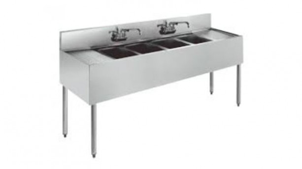 4 Compartment Portable Stainless Steel Sink w/ Heater Rental