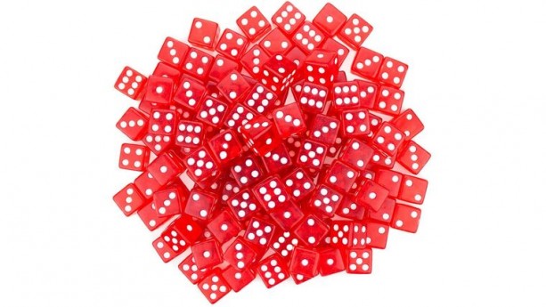 19mm Red Rounded Casino Dice