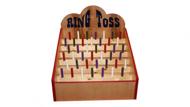 2' x 2' Wood Pegs Ring Toss Carnival Game