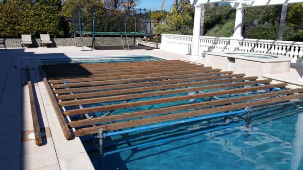 Clear Plexiglas w/Rustic Wood Deck Over Walk On Water Pool Dance Floor (Per Sq Ft)