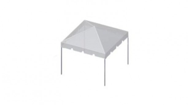 10' x 10' x 8' White Frame Tent