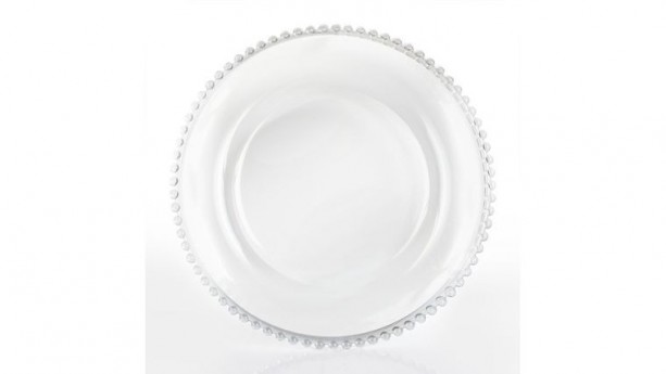 Clear Beaded Charger Plate