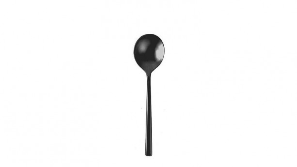 Fortessa® Arezzo Brushed Black Bouillon Spoon 6
