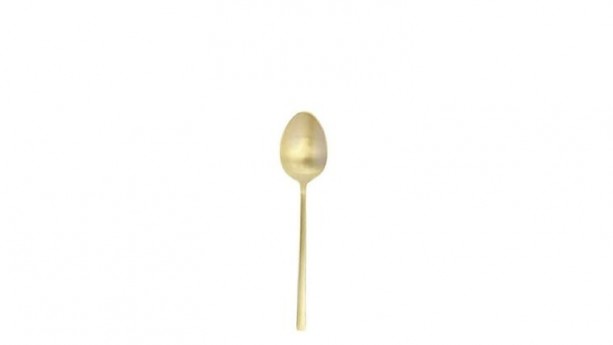 Fortessa® Arezzo Brushed Gold Dessert/Oval Soup Spoon 8