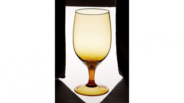 Glass Gala Collection Goblet/Beverage Glass 15 Ounce, Amber