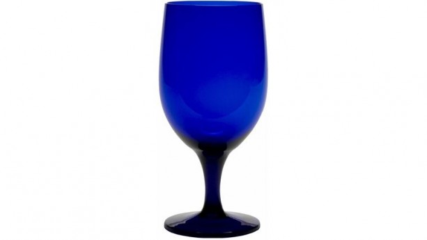 Glass Gala Collection Goblet/Beverage Glass 15 Ounce, Dark Cobalt