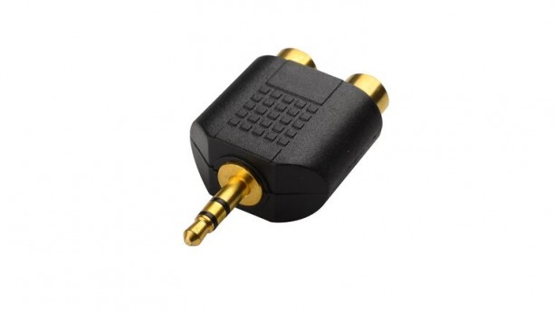 Gold Plated 3.5mm Stereo to 2-RCA Male to Female Adapter,Audio Splitter Adapter, Dual RCA Jack Adapter
