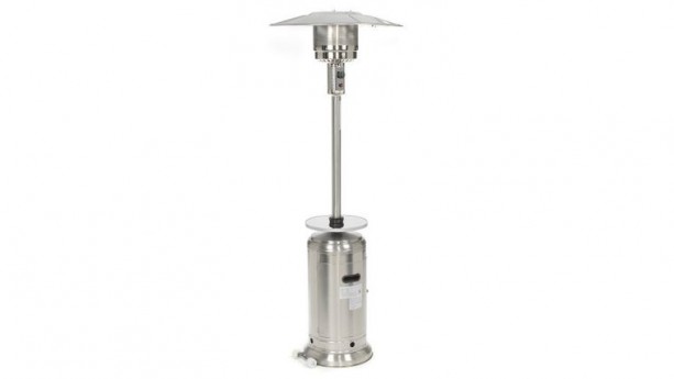 7.25' - 41,000 BTU Stainless Steel Propane Patio Heater With Table w/o Tank Rental