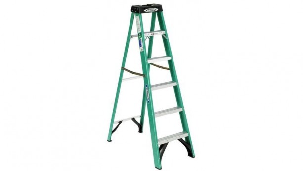 8' Green Warner Fiberglass Ladder Rental