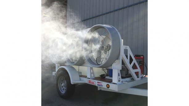 Mobile III Military Mist Cooling Trailer