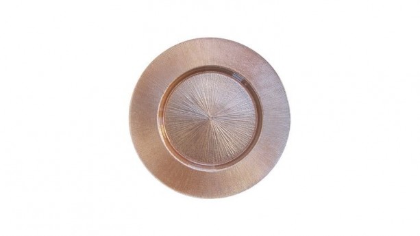 Rose Gold Glass Charger Plate
