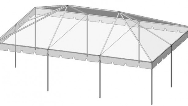 20' x 30' x 8' White Frame Tent