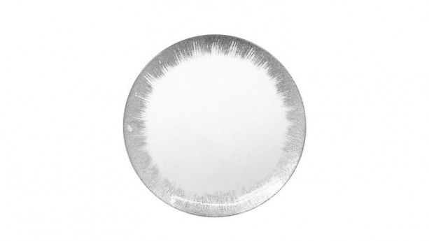 Selene Silver Glass Charger Plate