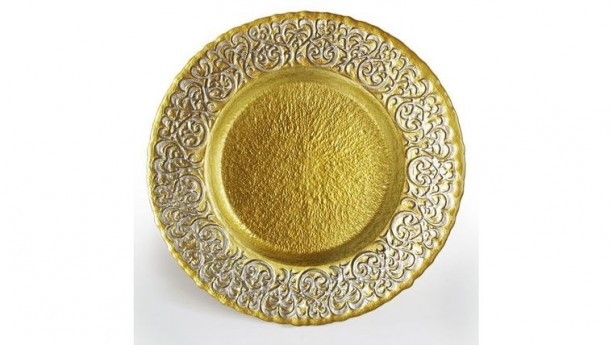 Silver & Gold Baroque Charger Plate