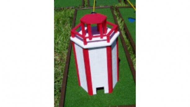 Light Tower Mini Golf Game Obstacle