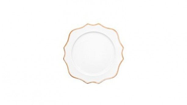 Trieste White/Gold Dinner Plate (duplicate)