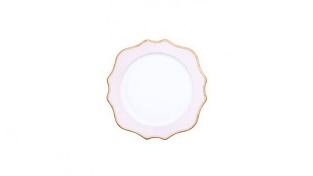 Trieste White/Pink/Gold Charger Plate