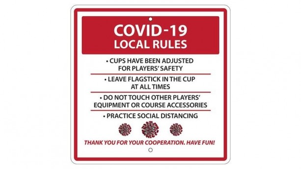 Mini Golf Course Rules Sign - Covid 19