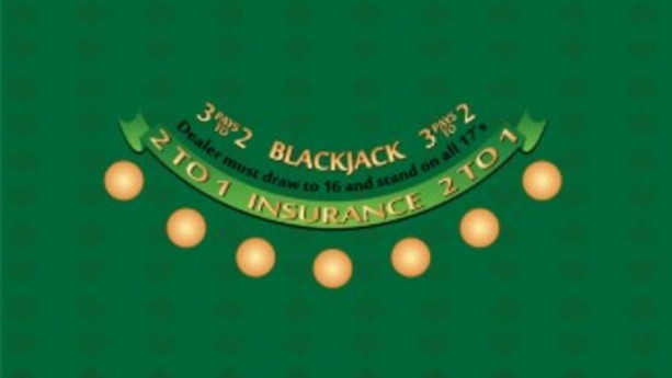 6' Green Blackjack Casino Game Table Kit Rental