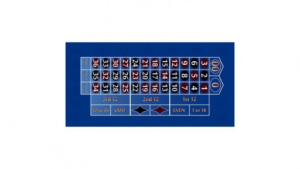 8' Blue Roulette Casino Gaming Table Top Only