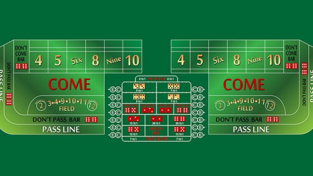 8' Green Craps Casino Game Table Kit