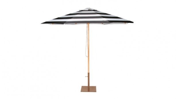 9' Black & White Market Umbrella