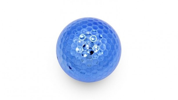 Metallic Blue Golf Ball
