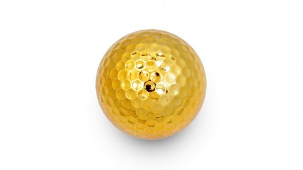 Metallic Gold Golf Ball