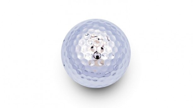 Metallic Silver Golf Ball