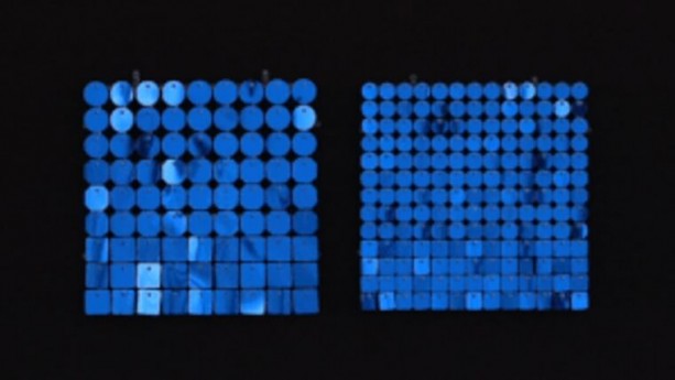 Bright Blue Dots Mirror Sequin Panel