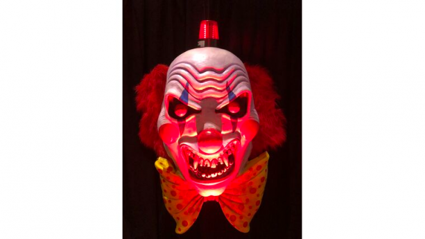 Giant Hanging Circus Head Clown Prop
